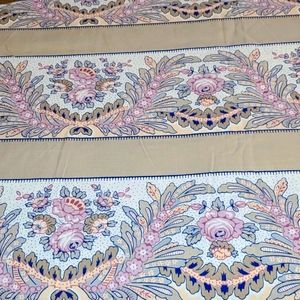 Vintage Crafting Sewing Quilting Cotton Fabric Floral